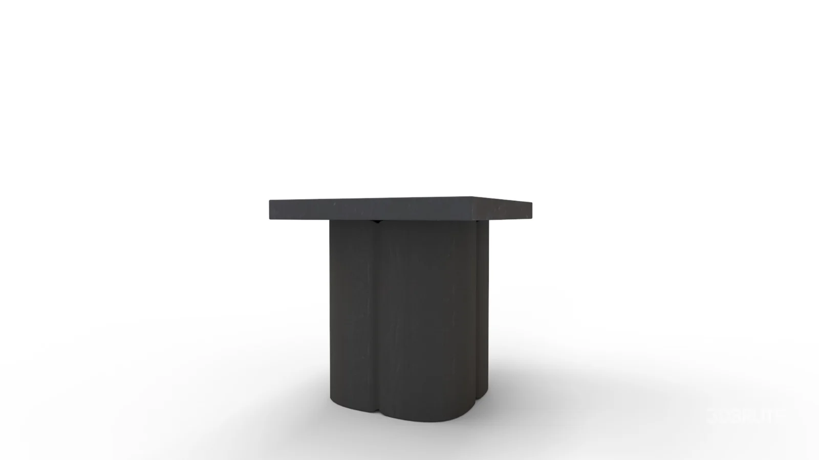 Kayla Black Concrete Side Table Image 2