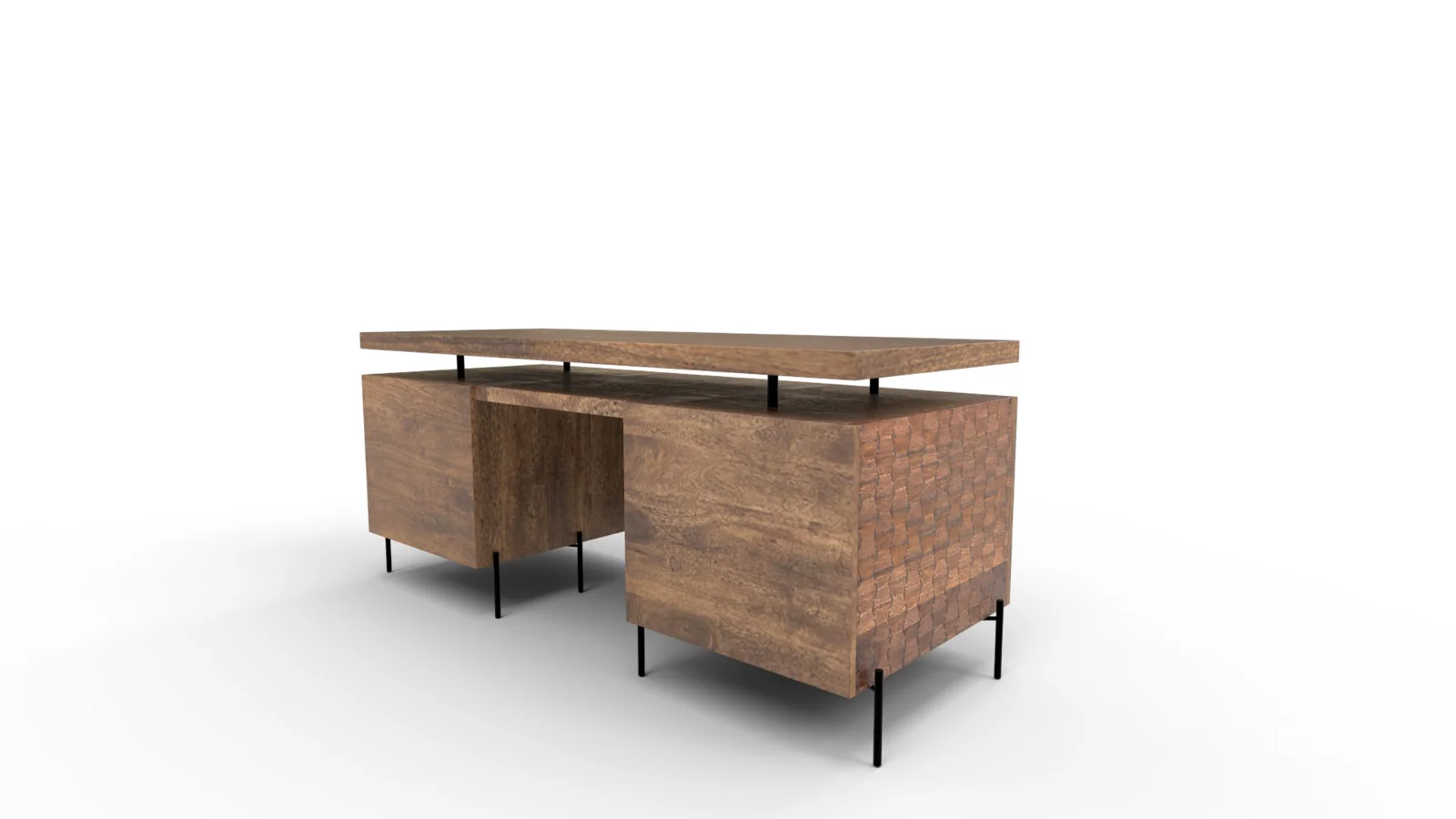 Raffael Carved Wood Executive Desk Image 2