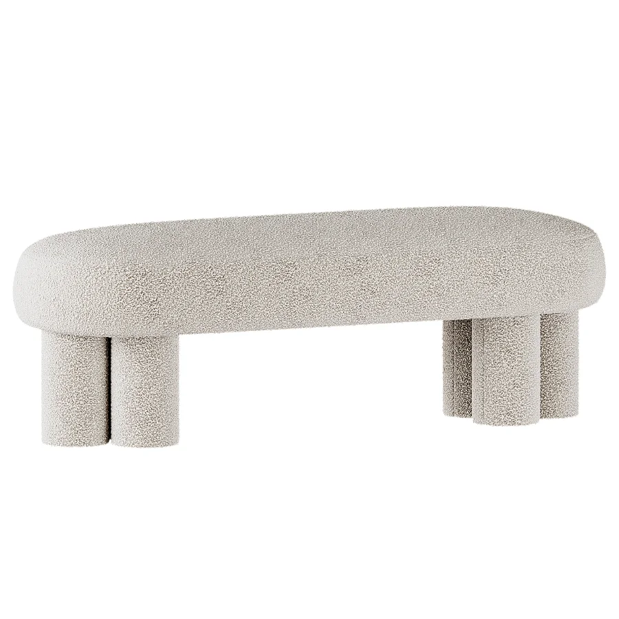 Estelle Stone Cream Ottoman Image 7