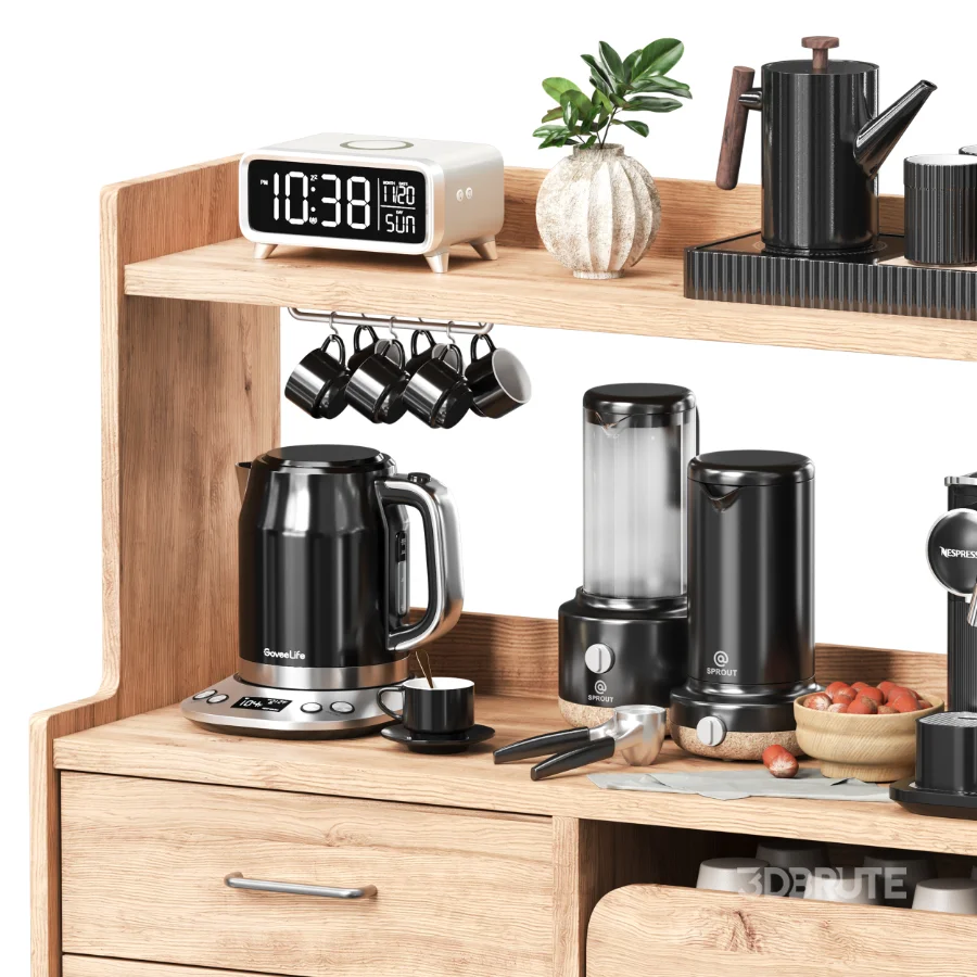 Kitchen Set & Wood Sideboard Image 4
