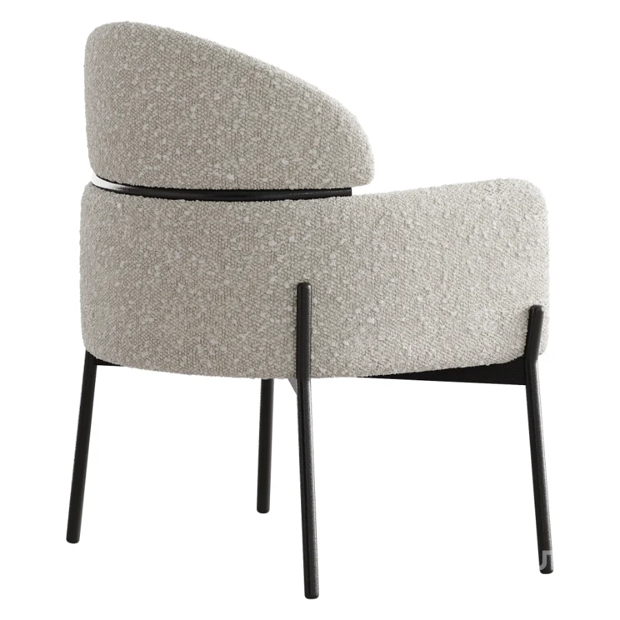 Simple Padded Arm Chair with Arms Image 6