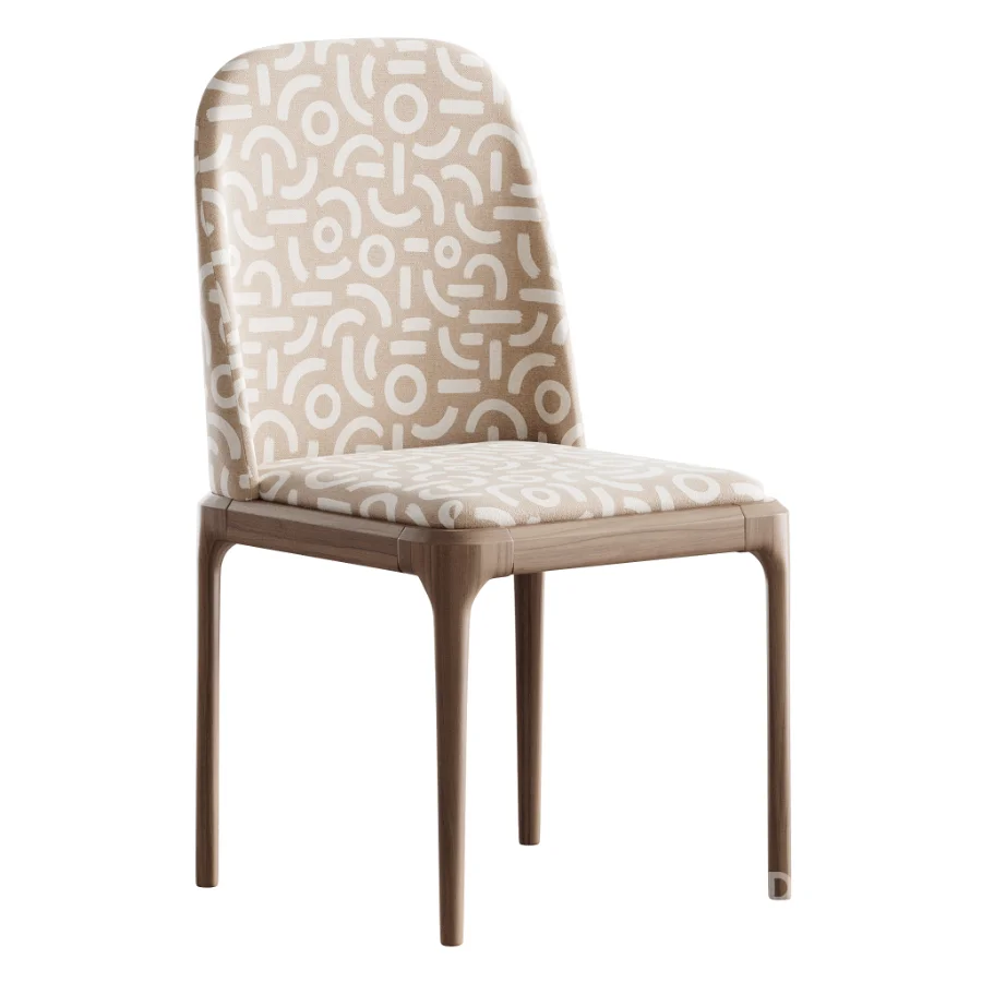 Leather Scandinavian Restaurant Side Chair Image 2