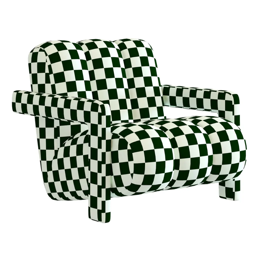 Modern Arm Chair with Square Arm Image 5