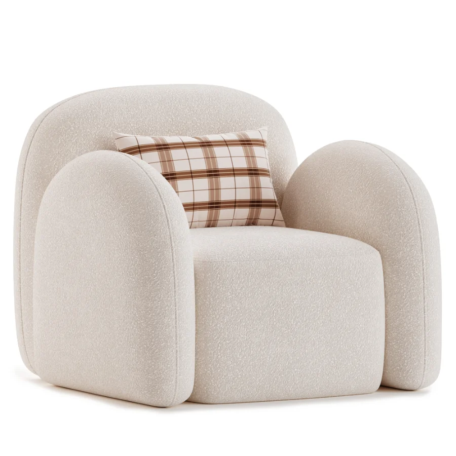 Flair Nina Boucle Teddy Accent Chair Image 1