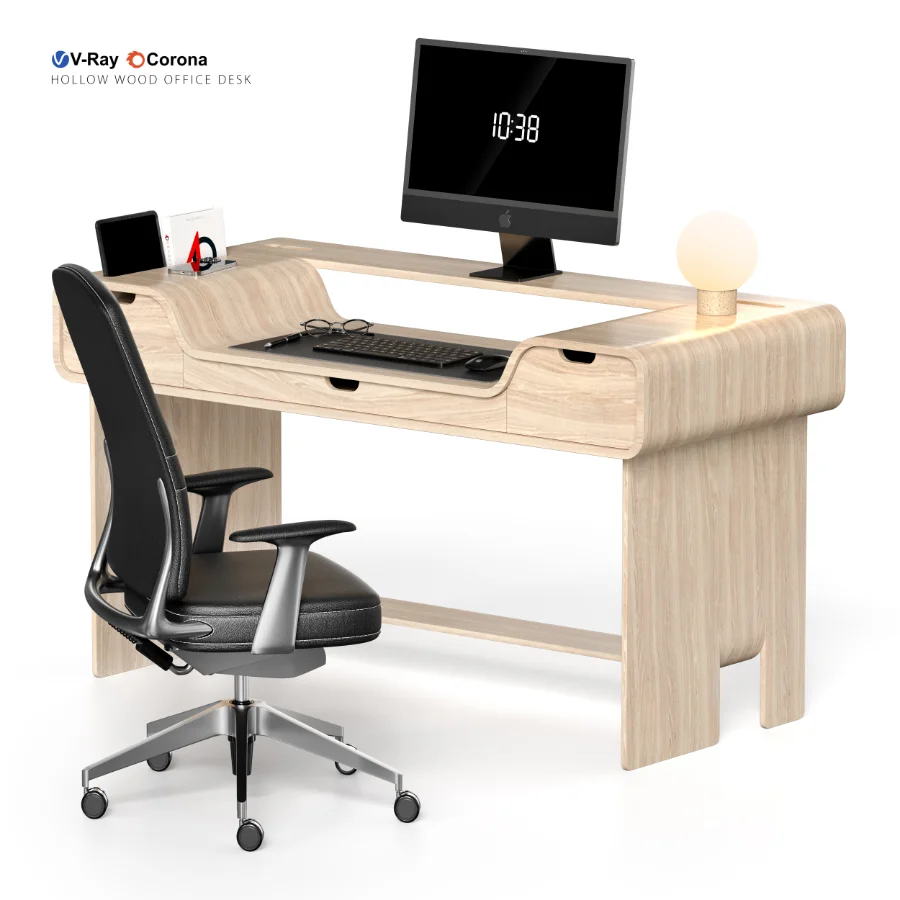 HOLLOW WOOD OFFICE DESK Image 1