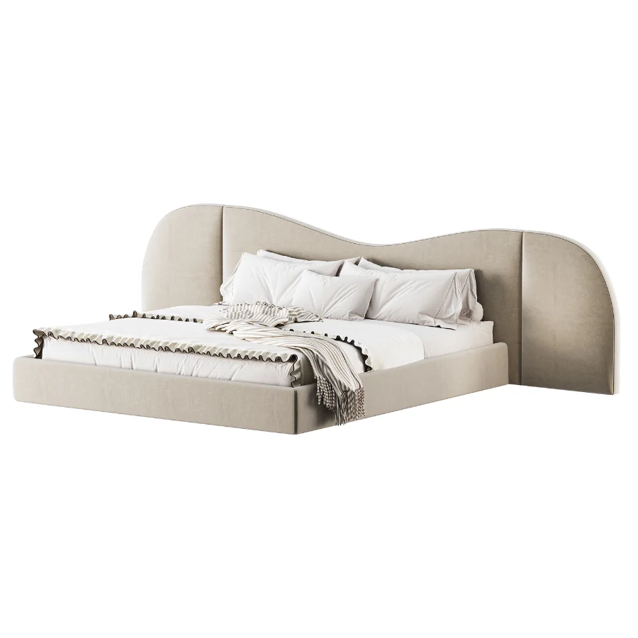 Everest Linen Fabric Bed Image 2