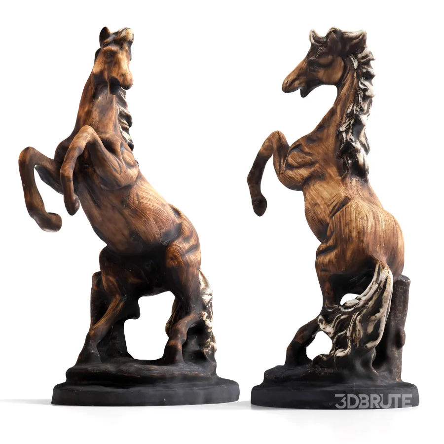 Wooden Horse Statue Image 1