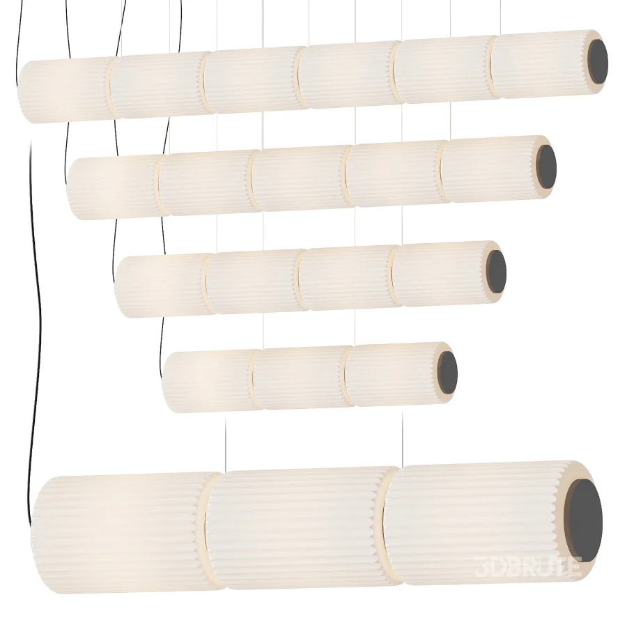 Column Ivory Horizontal Pendant Lamp Image 3