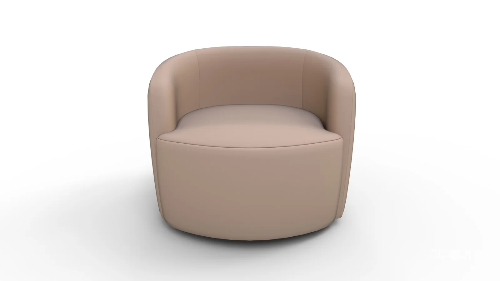 Tub Swivel Chair Sand Velvet Image 3