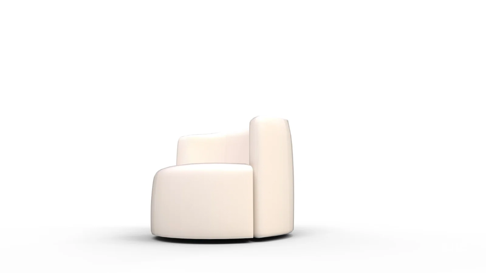 Tub Swivel Chair Talc Linen Image 7