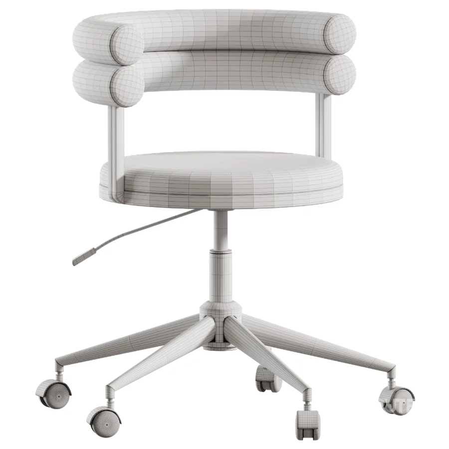 Ponty light gray office chair Image 3