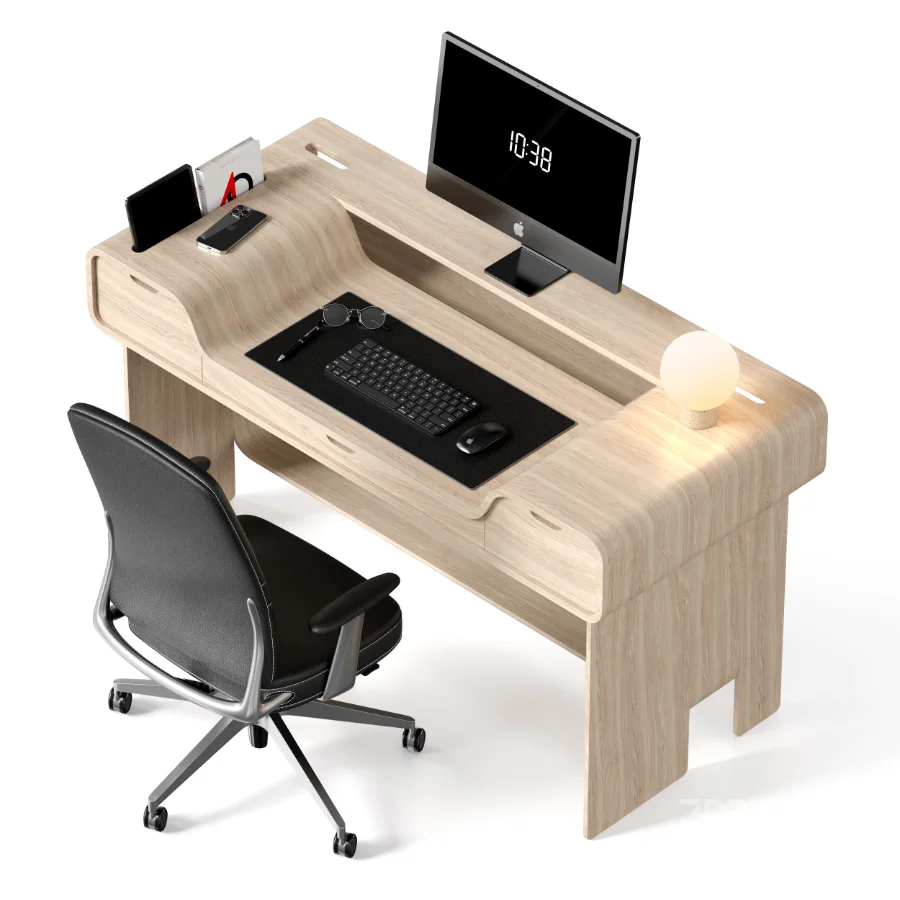 HOLLOW WOOD OFFICE DESK Image 5