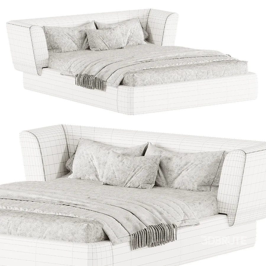 Antonella Stone Cream Fabric King Bed Image 4