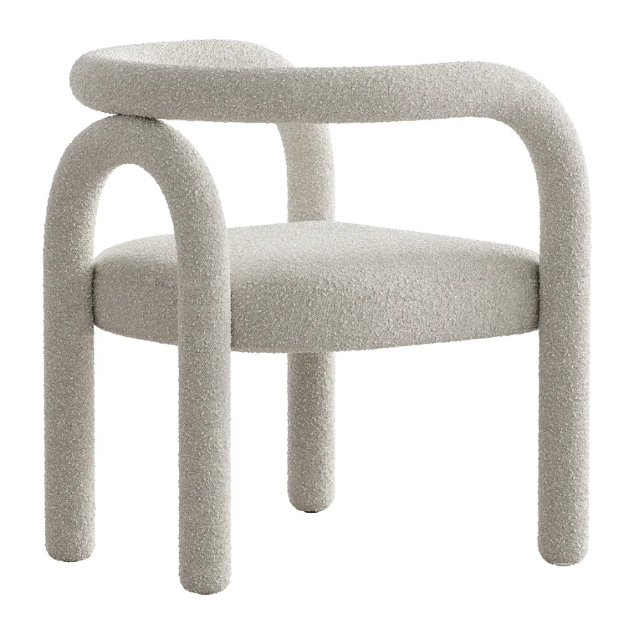 Modern Design Armless Open Back Chairs Fabric Dining Chairs Image 2