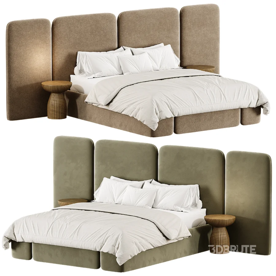 Arcadia Warm Ivory Queen Bed Image 2