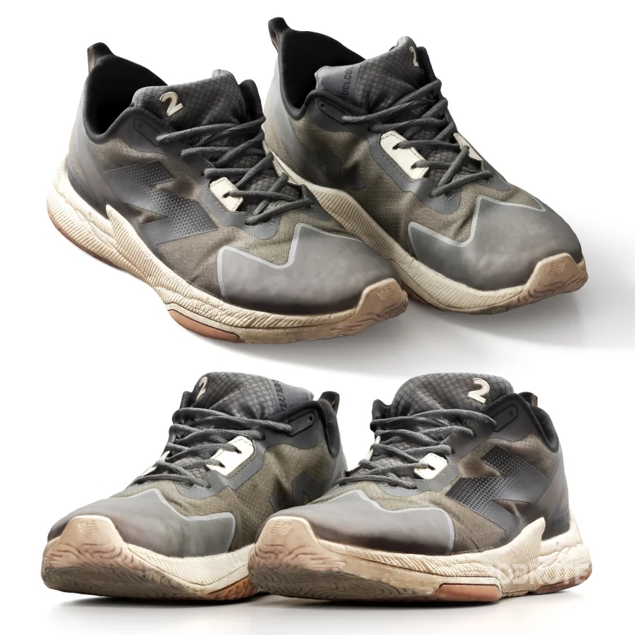 Worn New Balance Sports Shoes Image 1