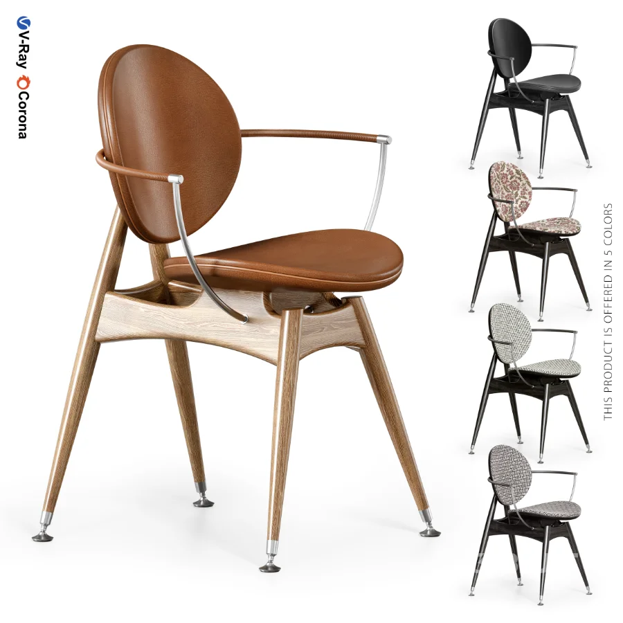 CIRCLE DINING CHAIR WITH ARMRESTS Image 1