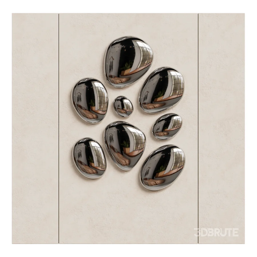 Chrome Bubble Wall Decor 24 Image 3