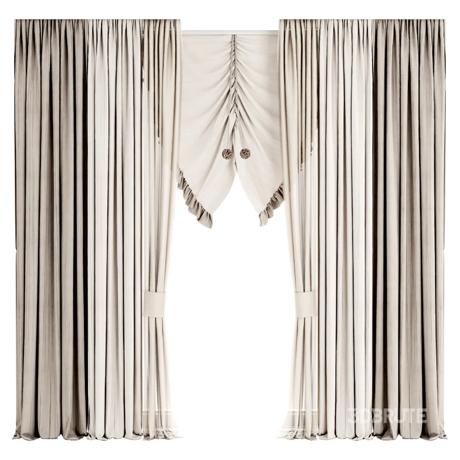 Silk and Cotton Curtain Set 121 Image 1