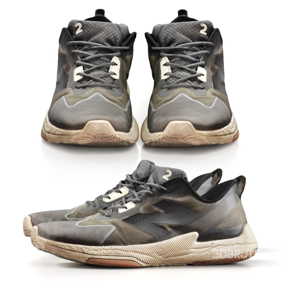 Worn New Balance Sports Shoes Image 3