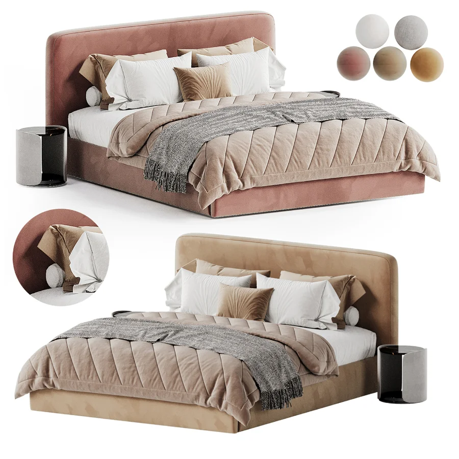 Abbyson Luxe Upholstered Bed Image 5