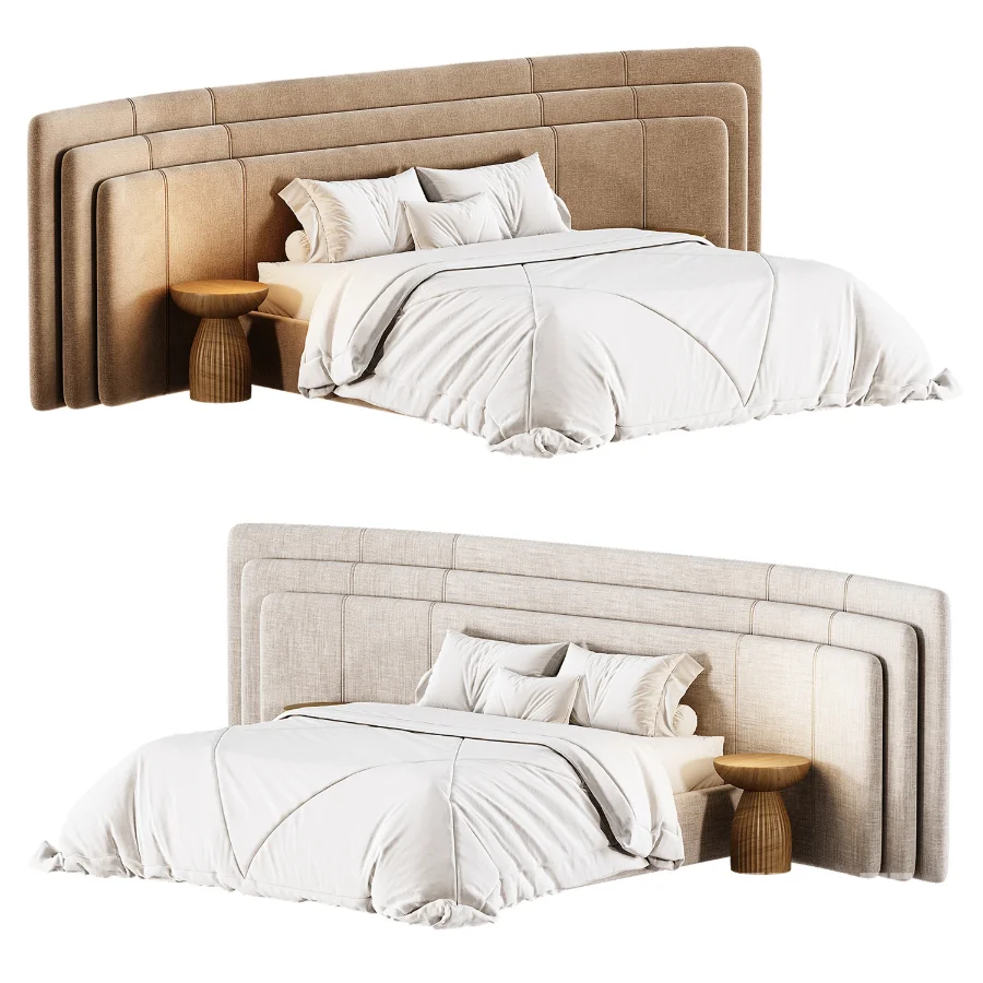 Addax Velvet Luxury Wide Triple Layer Headboard Image 1