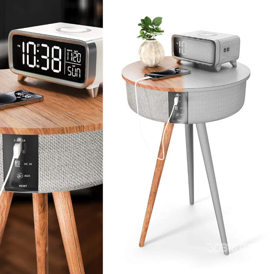 Wooden Smart Side Table Image 6