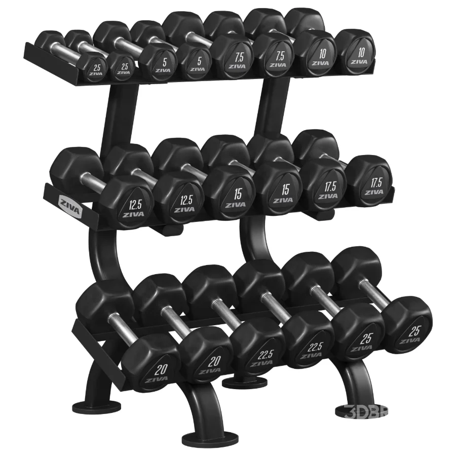 Hexagonal_dumbbell_rack Image 1