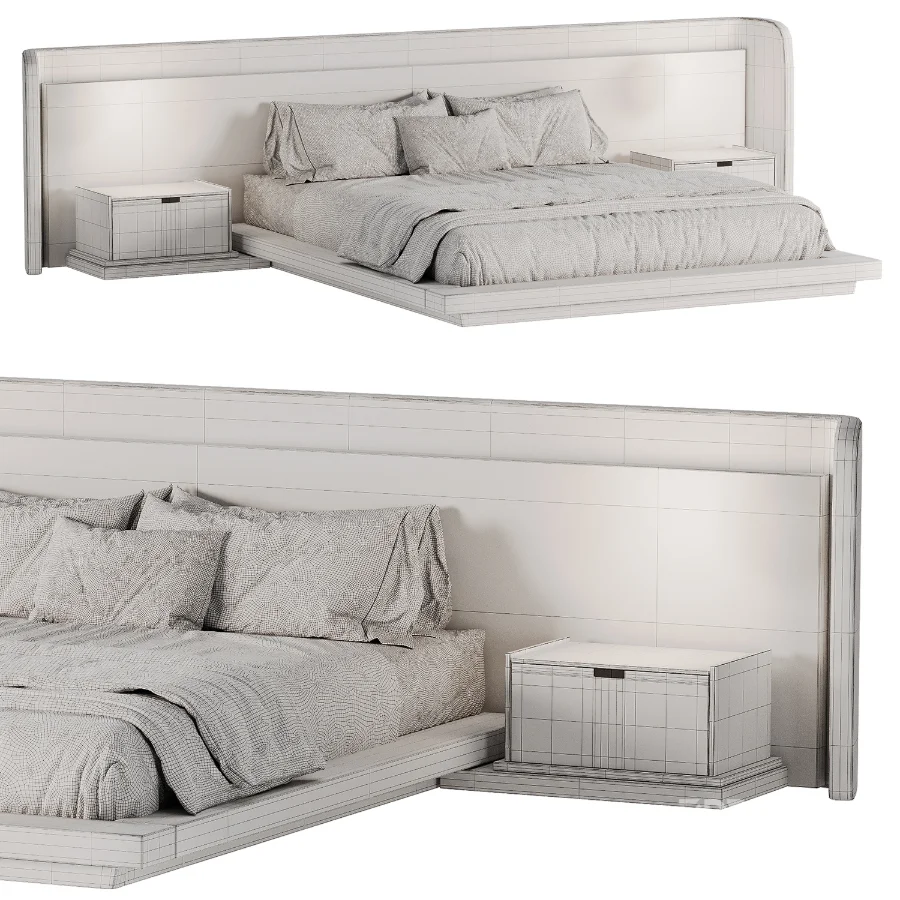 Japandi Modern Double Bed 02 Image 4
