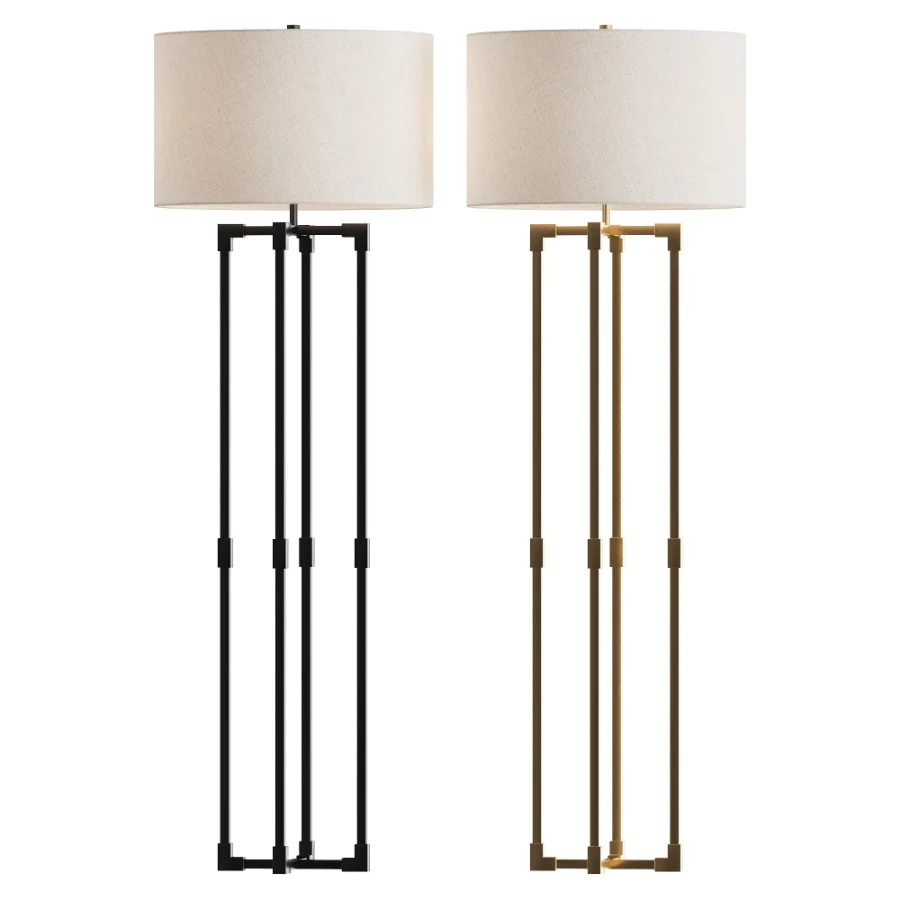 Metal Floor Lamp with Shade Image 1