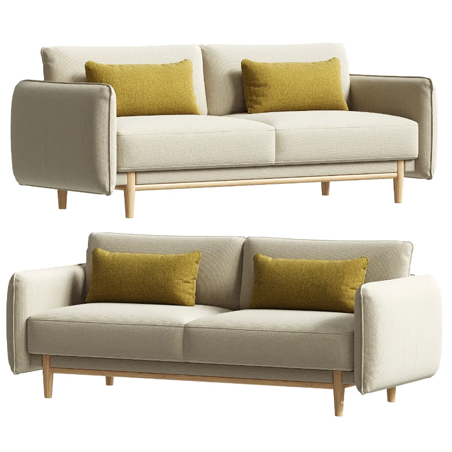 Louie 3 Seat Sofa Grey Linen Image 3