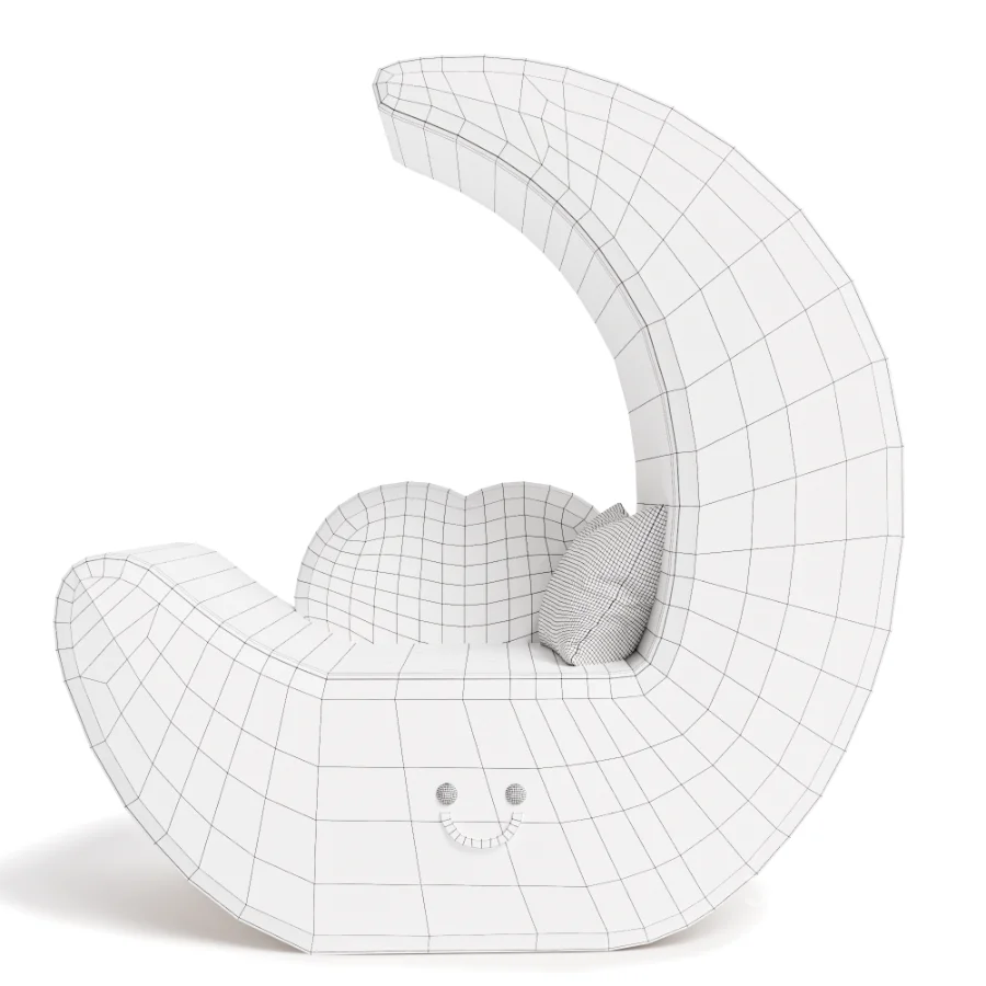 Modern Crescent Moon Lounge Chair Image 6