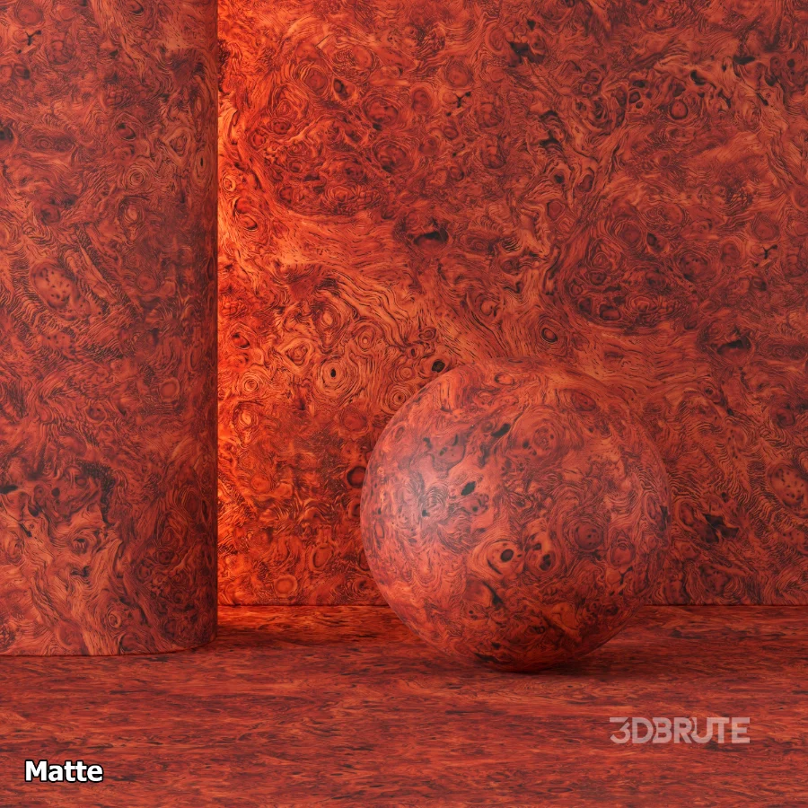 Burl Wood Seamless PBR Material Image 4