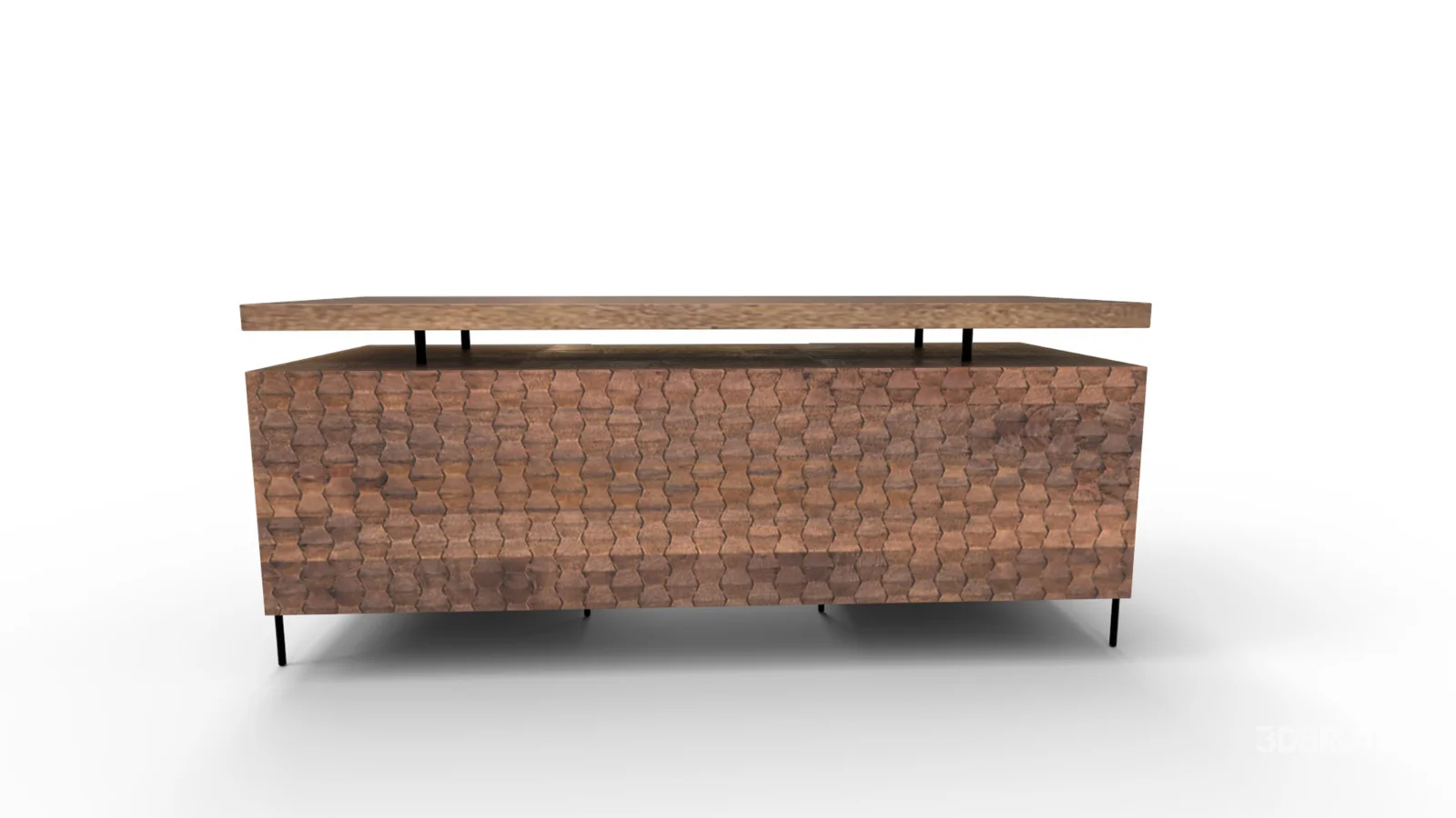 Raffael Carved Wood Executive Desk Image 7