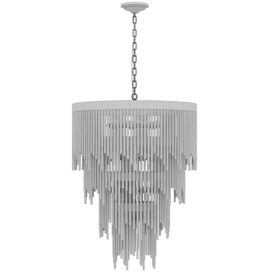 Glam Antique Bronze Waterfall Chandelier Image 3