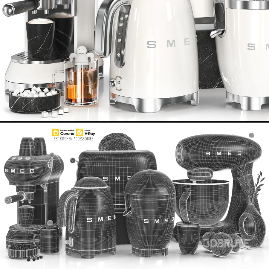 Set Kitchen Accessories (White Color) Image 4