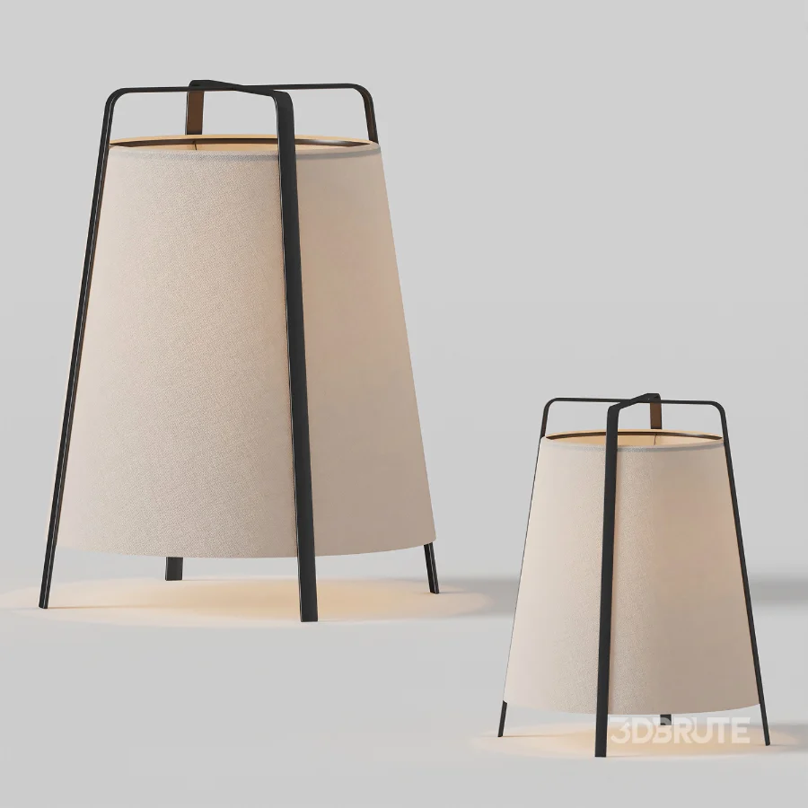 Japandi Fabric Floor Lamp Image 2