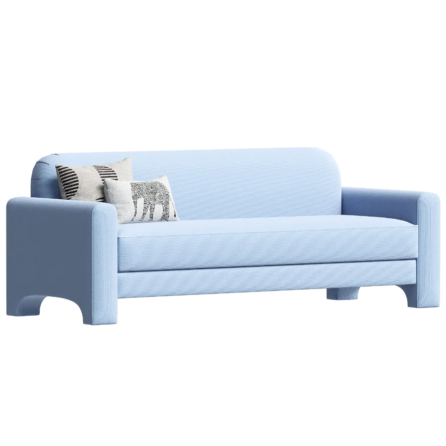 Werts Modern Chenille Sofa Image 2