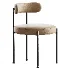 Modern Style Upholstered Side Chair Open Back Dining Chair - Thumbnail 4