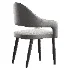 Nordic Style Metal Chair Open Back Dining Arm Chair - Thumbnail 6