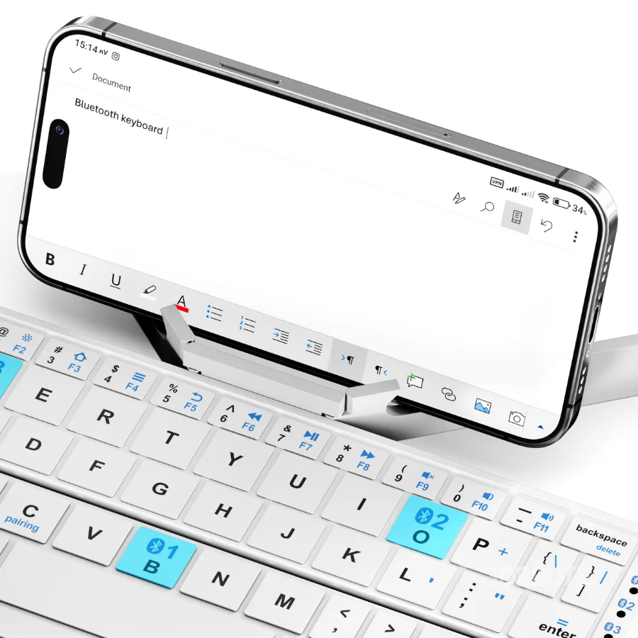Bluetooth Keyboard Foldable Image 6