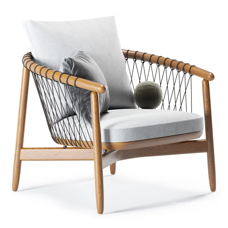 Crosshatch Chair and Ottoman Image 1