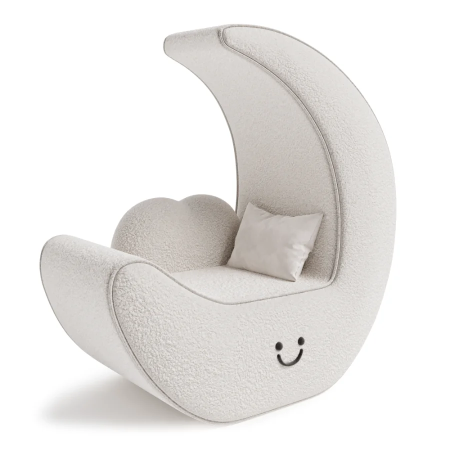 Modern Crescent Moon Lounge Chair Image 4