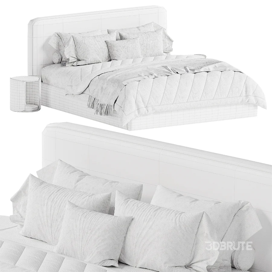 Abbyson Luxe Upholstered Bed Image 7