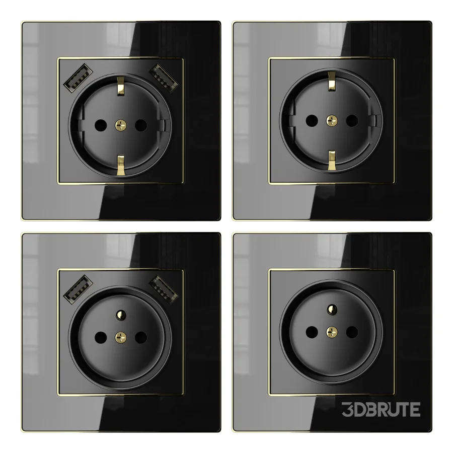 Sockets and Switches Black Glossy Image 2