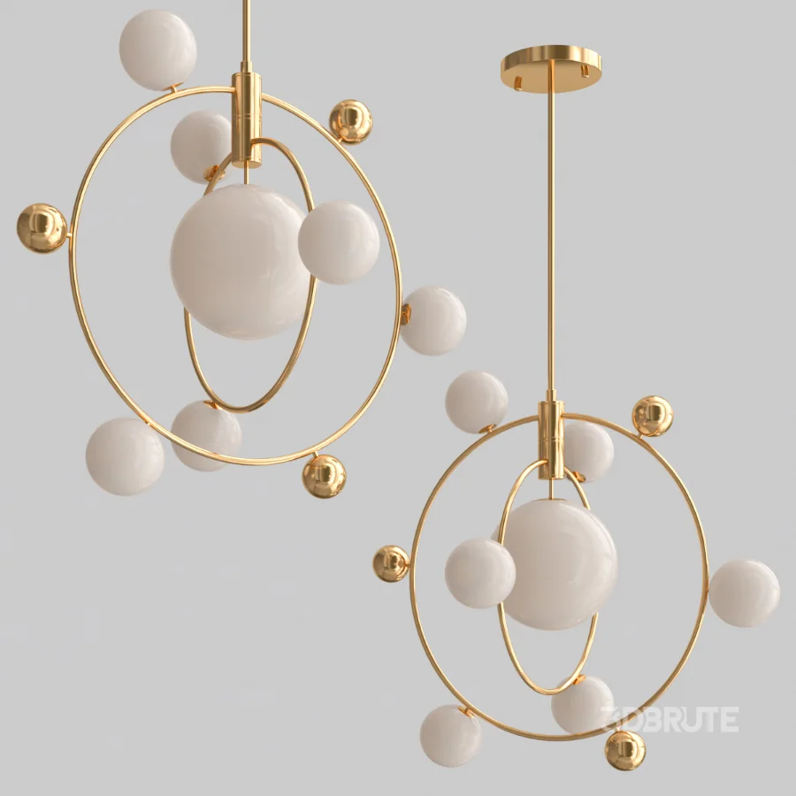 Contemporary Metal Chandelier Image 1