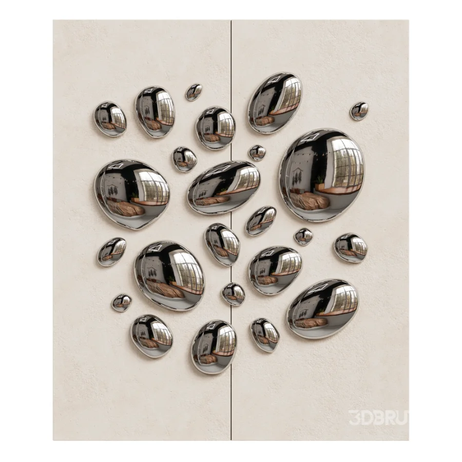 Chrome Bubble Wall Decor 27 Image 4