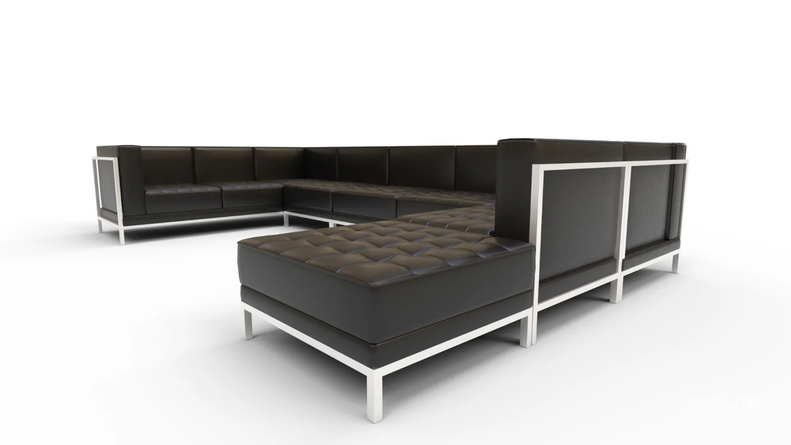 Bouffard Melrose Modular U Shape Sectional with Ottoman Image 10