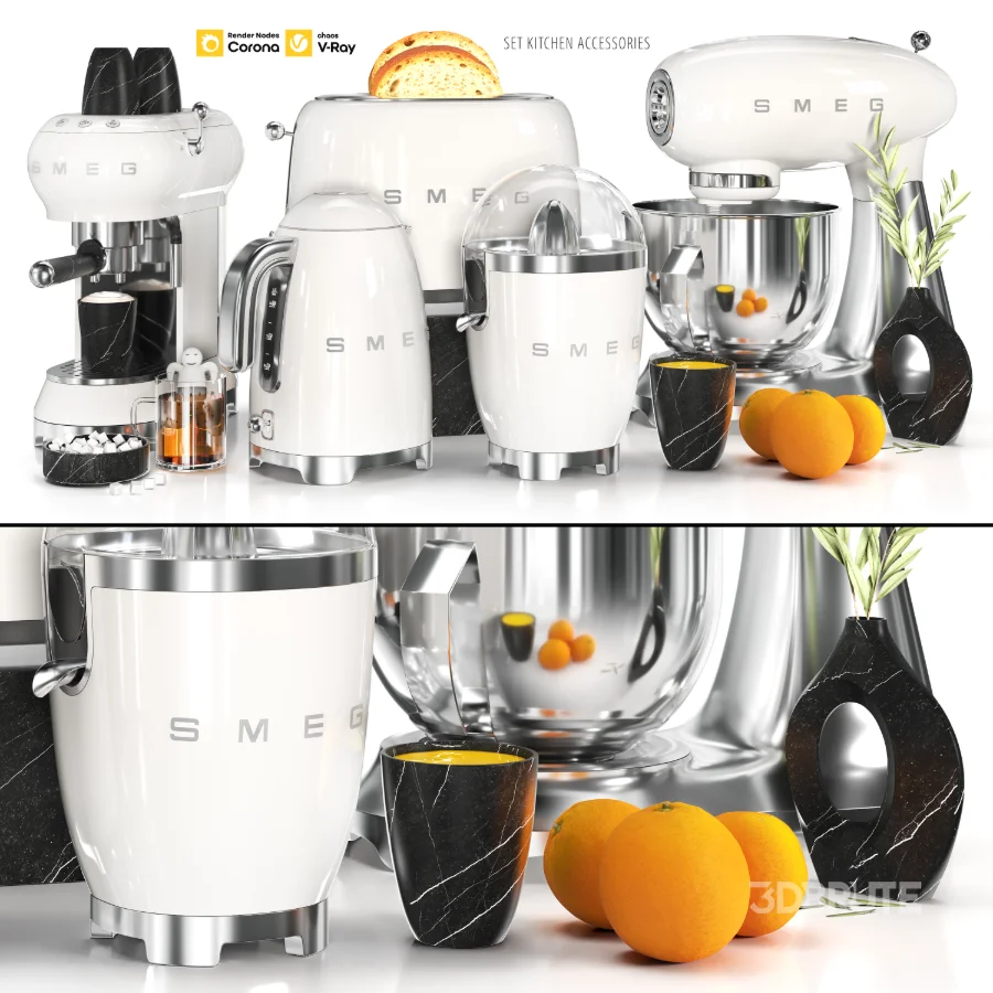 Set Kitchen Accessories (White Color) Image 1