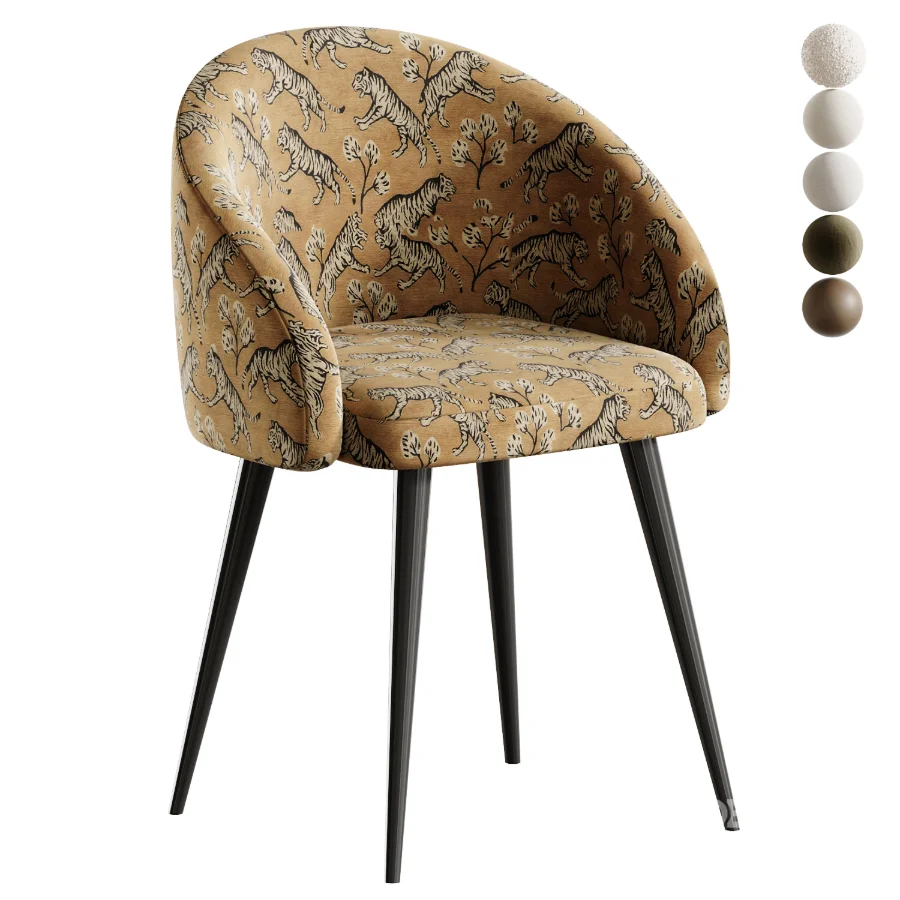 Boucle chair grey prostohome Image 1